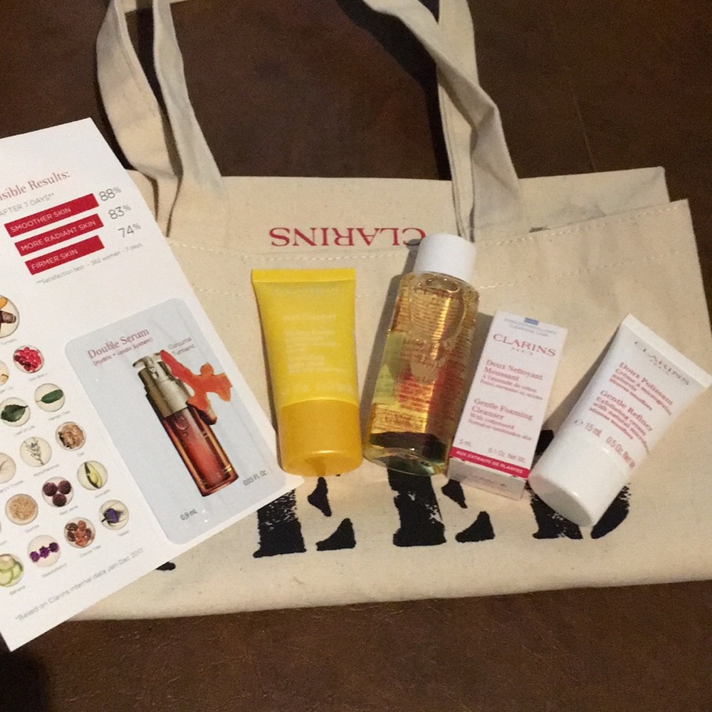 Clarins Samples with Tote